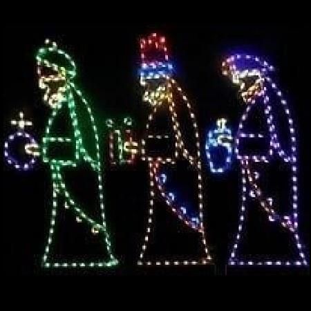 Wise Men Large 3 Piece, Color Lights